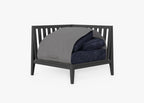 Fauteuil d'extérieur sectionnel en aluminium anthracite - Droite