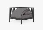 Fauteuil d'extérieur sectionnel en aluminium anthracite - Droite
