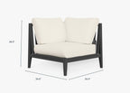 Fauteuil d'extérieur sectionnel en aluminium anthracite - Droite