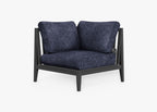 Fauteuil d'extérieur sectionnel en aluminium anthracite - Droite