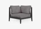 Fauteuil d'extérieur sectionnel en aluminium anthracite - Droite