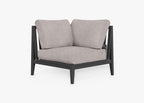 Fauteuil d'extérieur sectionnel en aluminium anthracite - Droite