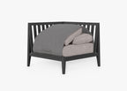 Fauteuil d'extérieur sectionnel en aluminium anthracite - Droite
