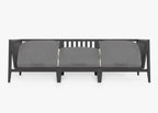 Canapé d'extérieur en aluminium anthracite - 3 places