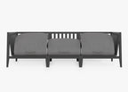 Canapé d'extérieur en aluminium anthracite - 3 places