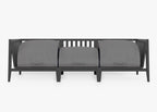 Canapé d'extérieur en aluminium anthracite - 3 places