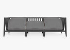 Canapé d'extérieur en aluminium anthracite - 3 places