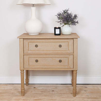 Commode Anita à 2 tiroirs - Gris ciel