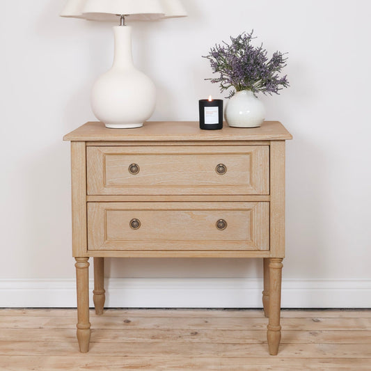 Commode Anita à 2 tiroirs - Gris ciel