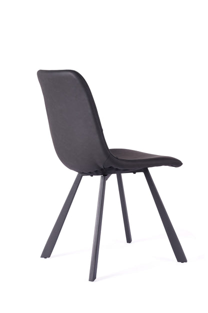 Chaise de salle à manger Niva, noir anthracite
