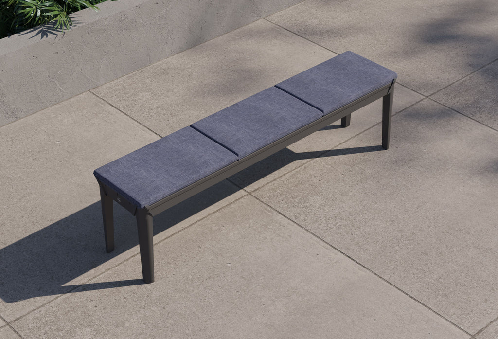 Coussin de banc de salle à manger d'extérieur en aluminium
