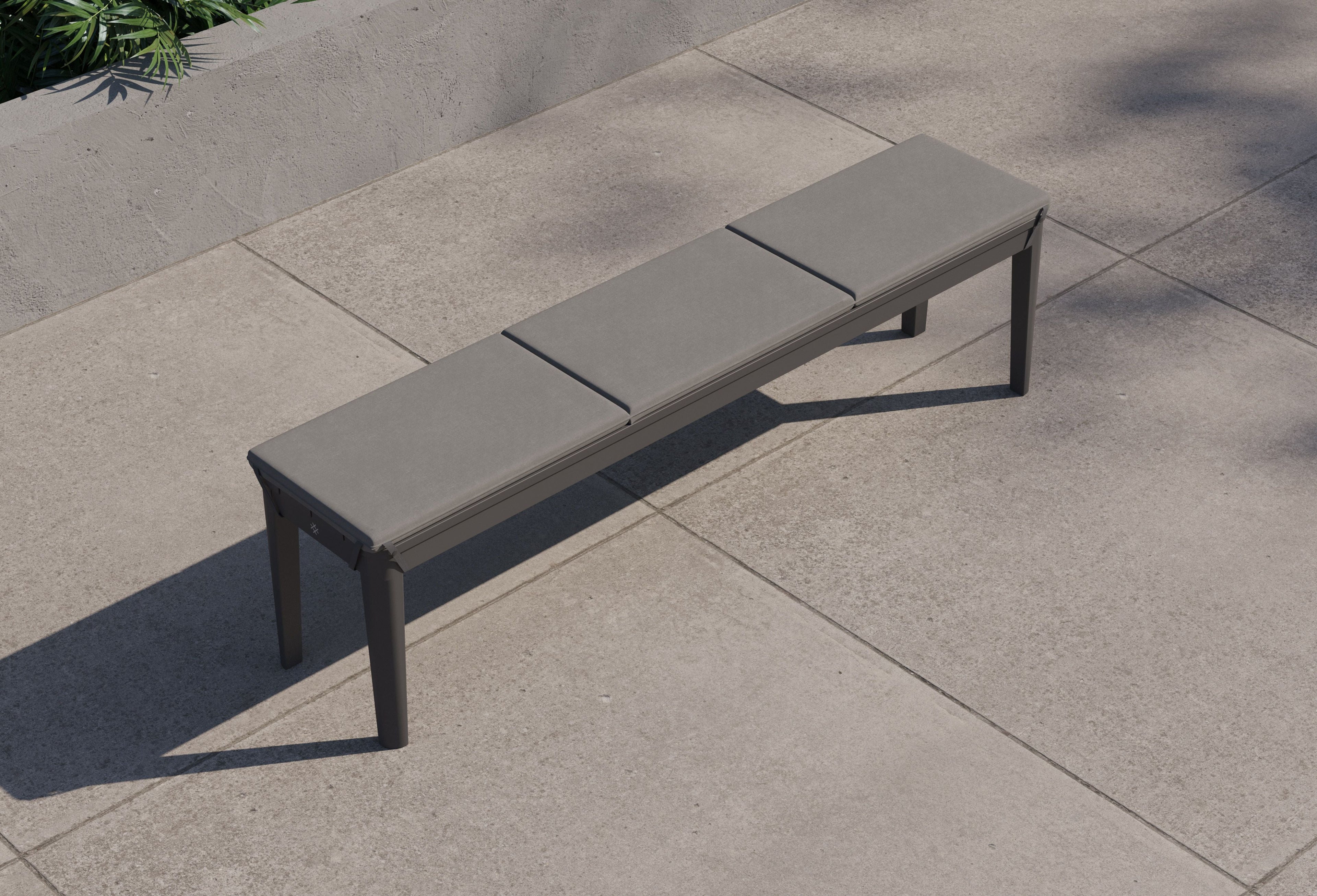 Coussin de banc de salle à manger d'extérieur en aluminium
