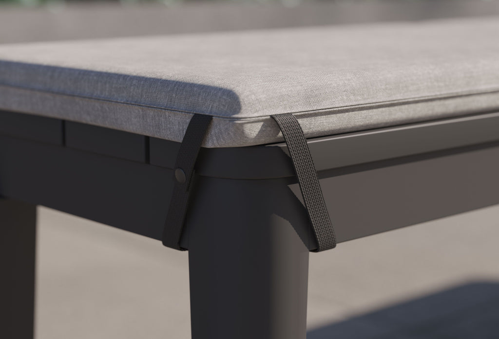 Coussin de banc de salle à manger d'extérieur en aluminium