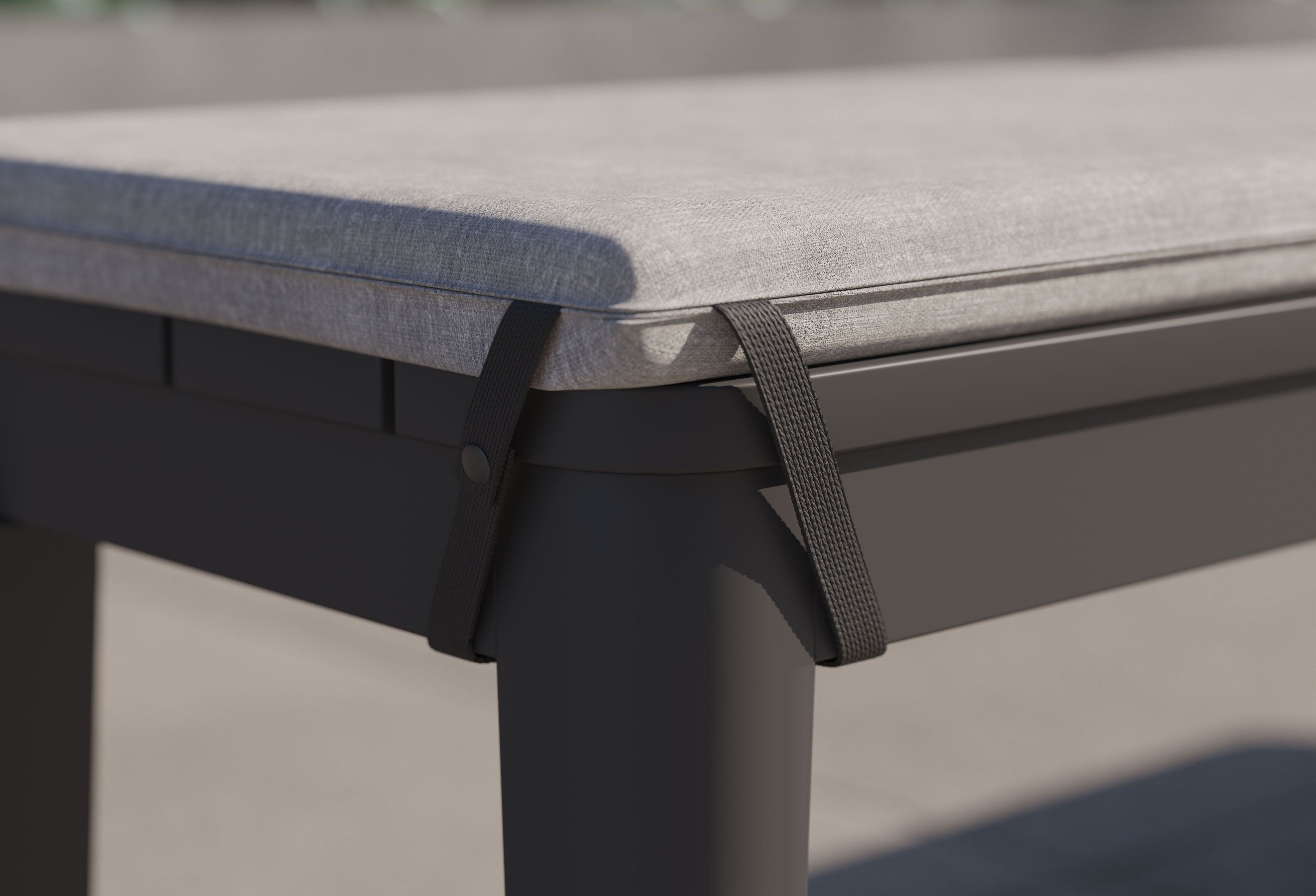 Coussin de banc de salle à manger d'extérieur en aluminium