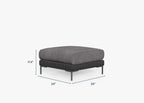 Pouf d'extérieur en osier noir