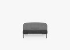 Pouf d'extérieur en osier noir