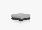 Pouf d'extérieur en osier noir