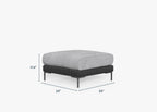Pouf d'extérieur en osier noir
