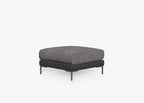 Pouf d'extérieur en osier noir
