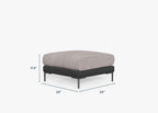 Pouf d'extérieur en osier noir