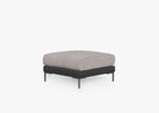 Pouf d'extérieur en osier noir