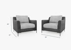 Ensemble de conversation avec fauteuils d'extérieur en osier noir