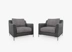 Ensemble de conversation avec fauteuils d'extérieur en osier noir