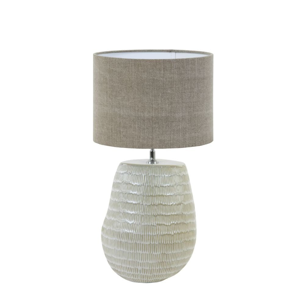 Lampe de table Britt avec abat-jour beige