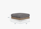 Pouf d'extérieur en osier marron