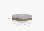 Pouf d'extérieur en osier marron