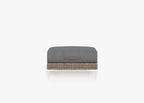 Pouf d'extérieur en osier marron