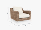 Fauteuil d'extérieur en osier marron