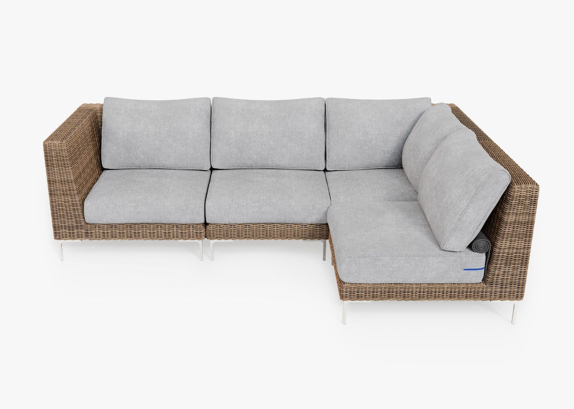Housse pour canapé sectionnel Wicker L - 4 places - Gauche