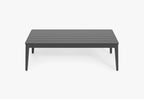Table basse d'extérieur rectangulaire en aluminium