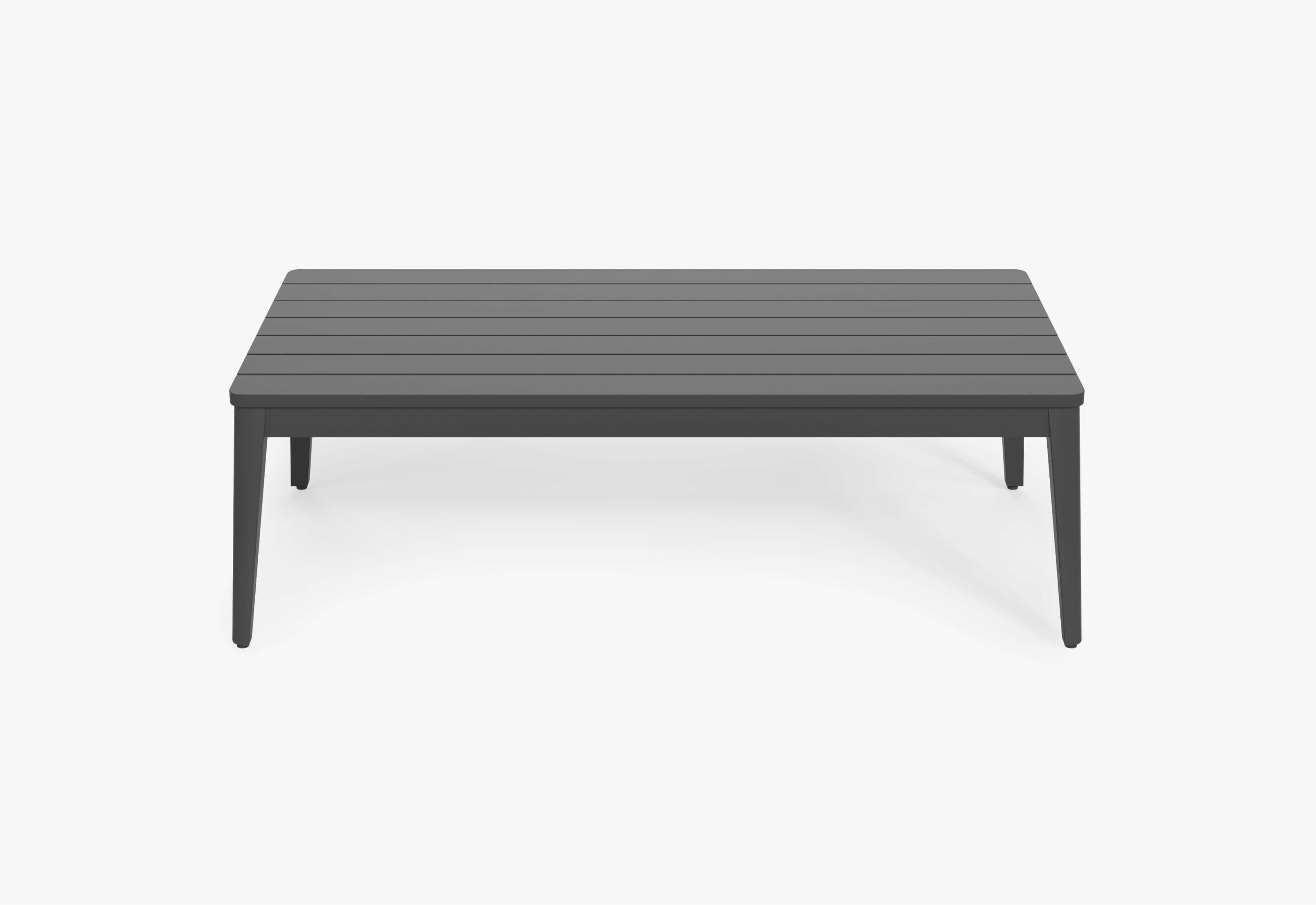 Table basse d'extérieur rectangulaire en aluminium