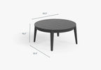 Table basse d'extérieur ronde en aluminium