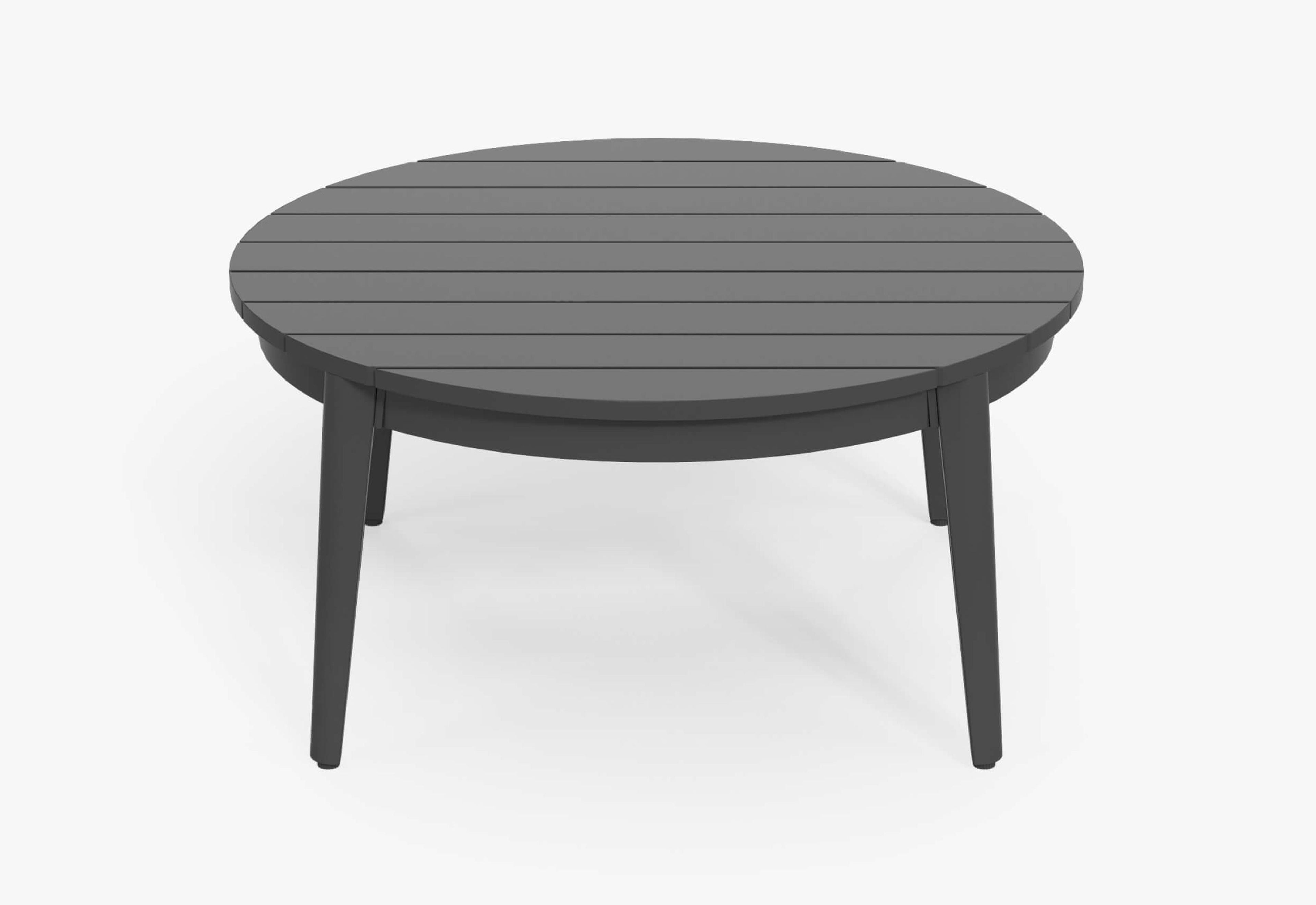 Table basse d'extérieur ronde en aluminium