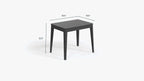 Table d'appoint d'extérieur rectangulaire en aluminium, lot de 2