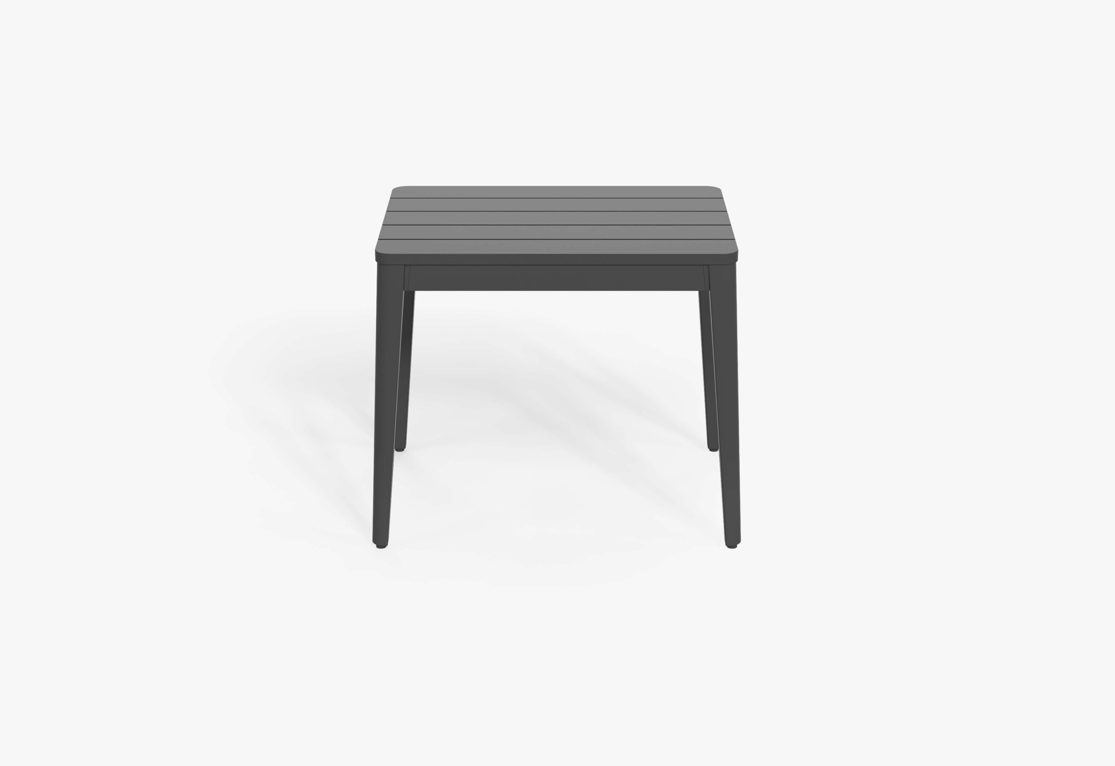 Table d'appoint d'extérieur rectangulaire en aluminium