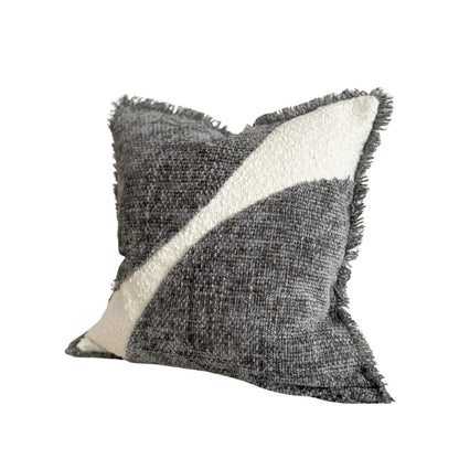 Coussin à franges Sofia couleur anthracite