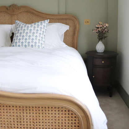 Lit en rotin Chic 180 cm Super King | Frêne vieilli Mindy | Design français