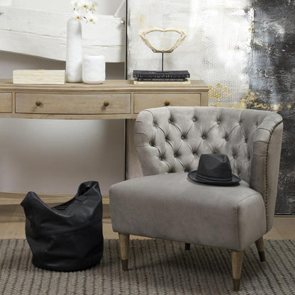 Fauteuil Clarissa en mousse naturelle Blanc d'Ivoire