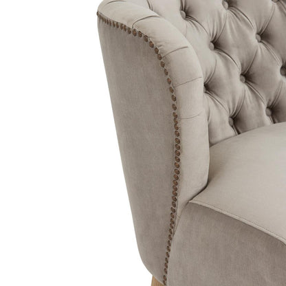 Fauteuil Clarissa en mousse naturelle Blanc d'Ivoire