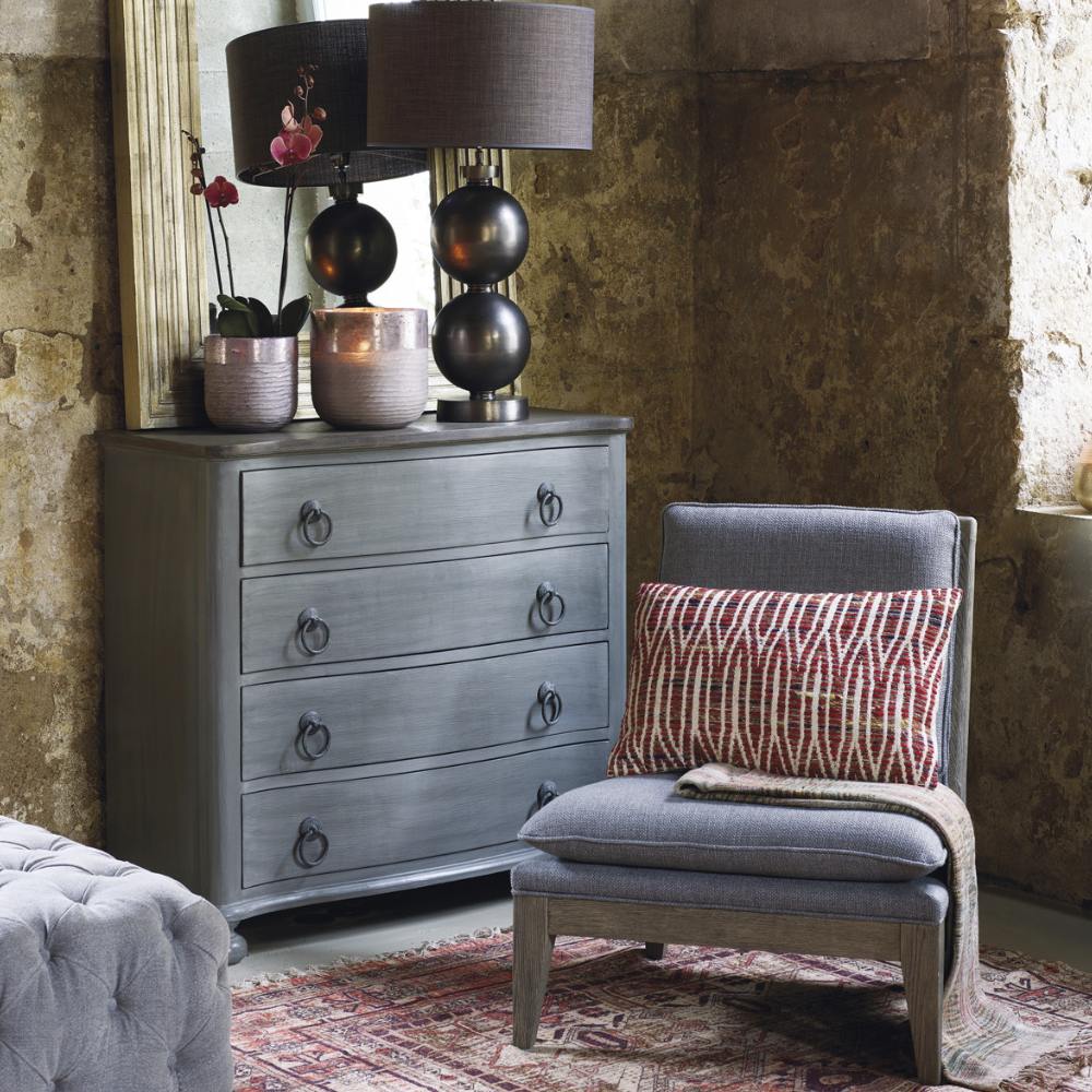 Fauteuil Claude Blanc d'Ivoire - Gris naturel en mousse