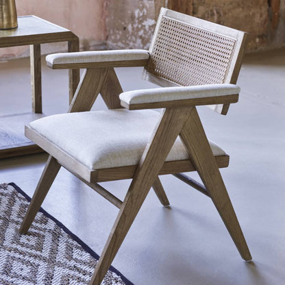 Blanc D'Ivoire Charles - Fauteuil Mousse Naturelle Lin Ecru