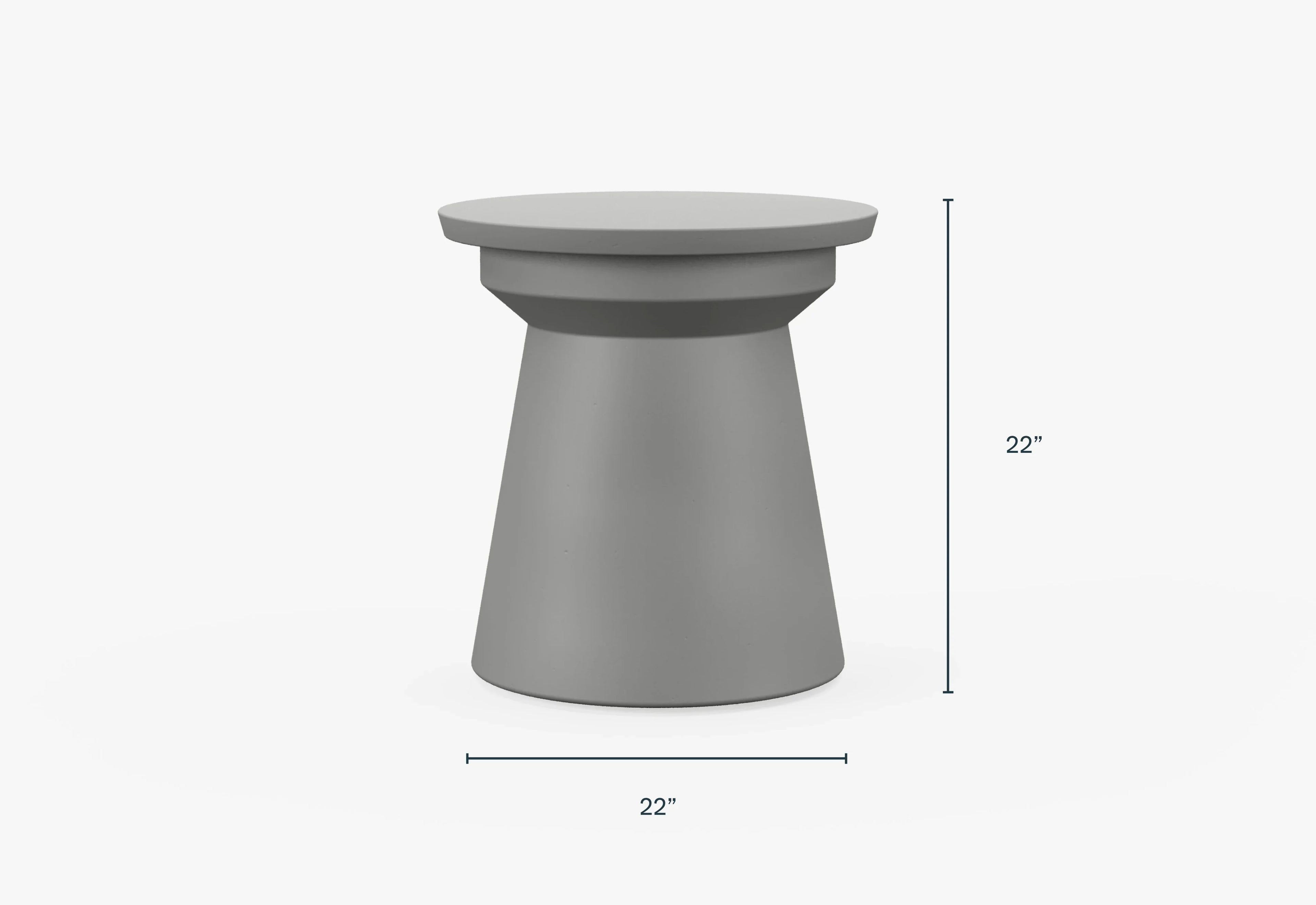 Table d'appoint d'extérieur en béton - Classique