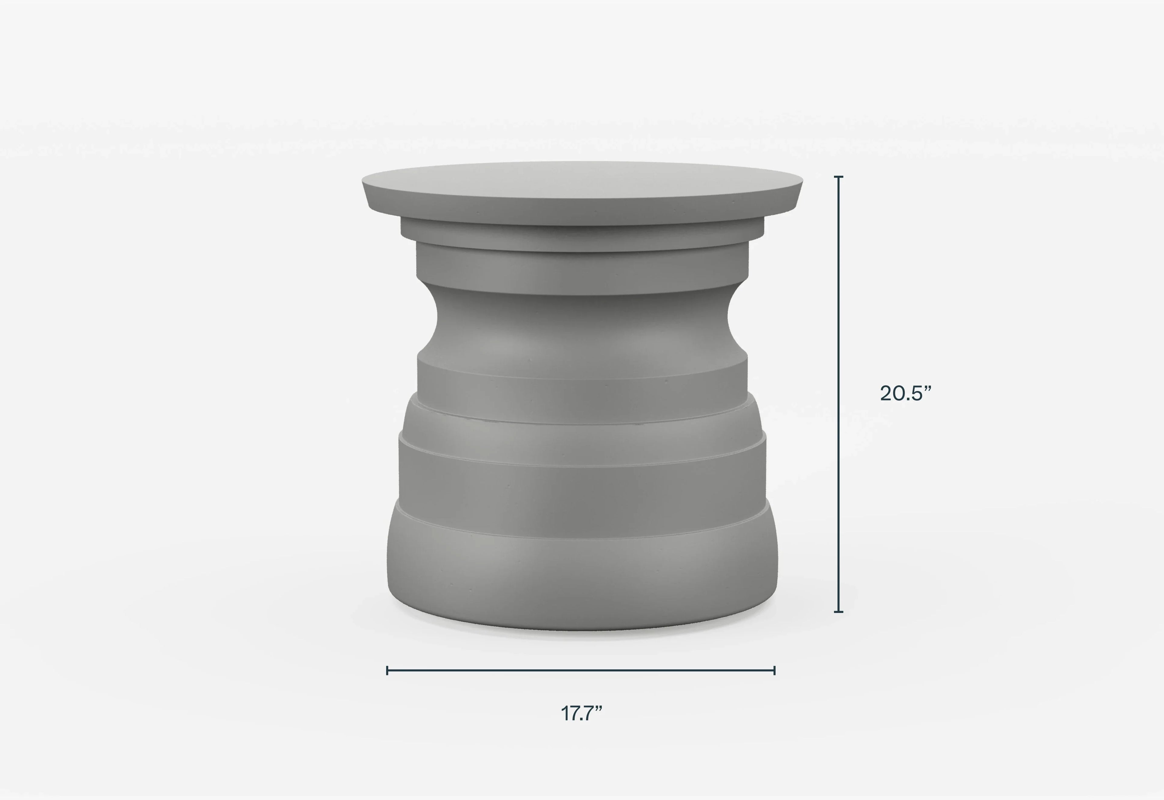 Table d'appoint d'extérieur en béton - à plusieurs niveaux