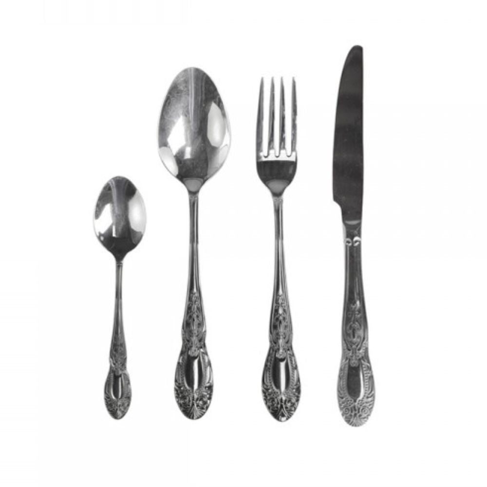Ensemble de 4 couverts en argent décorés