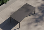 Table à manger rectangulaire d'extérieur en aluminium