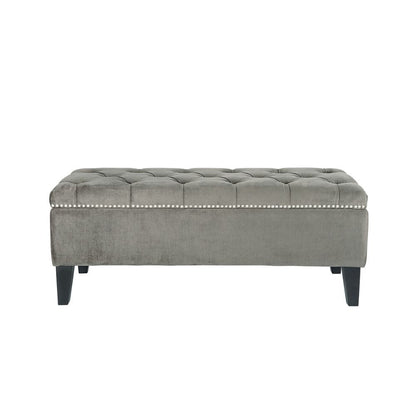 Banc de rangement Anastasia - Gris foncé